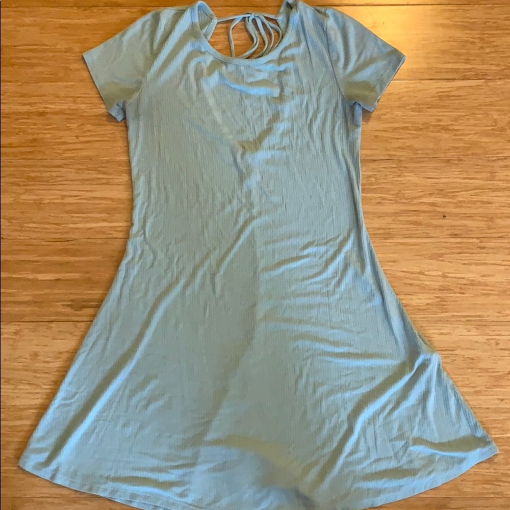 Blue skater dress